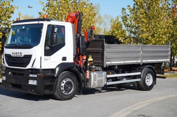 Iveco Stralis 310 E6 / NEW 3-sided tipper / Fassi F135 - Image 4